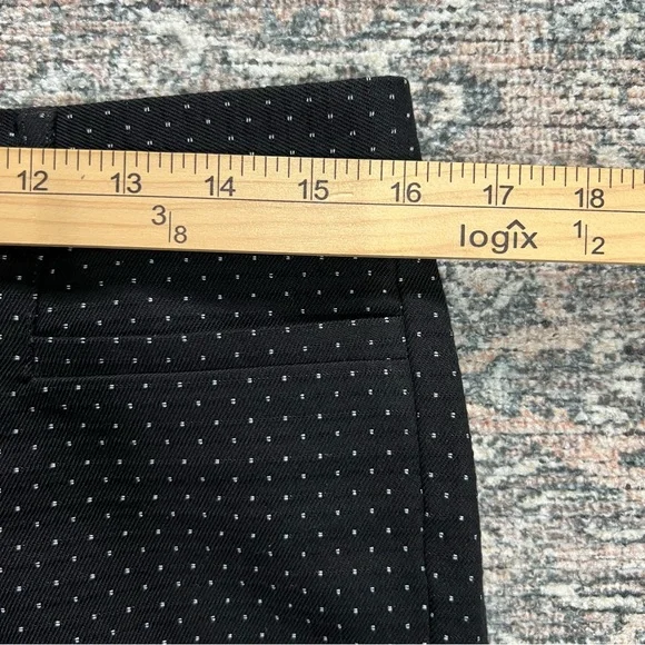 Banana Republic Sloan Fit Black Polka Dot Pants Women’s Size 6 Petite - Picture 10 of 12